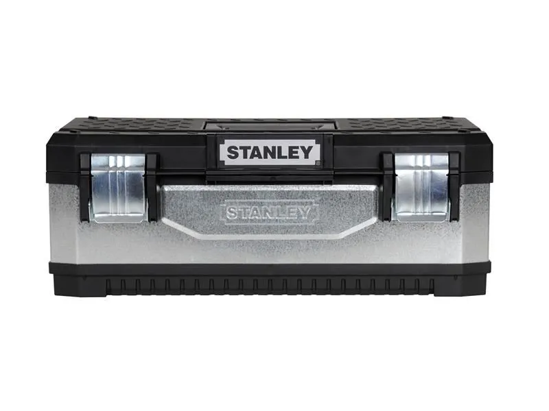 STANLEY® Galvanised Metal Toolbox 58cm with Removable Tray