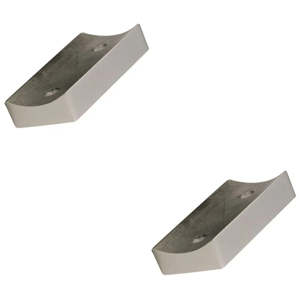 2 PACK - Stair Bannister Bracket Saddle Adapter - For 50mm Handrails - Satin Steel