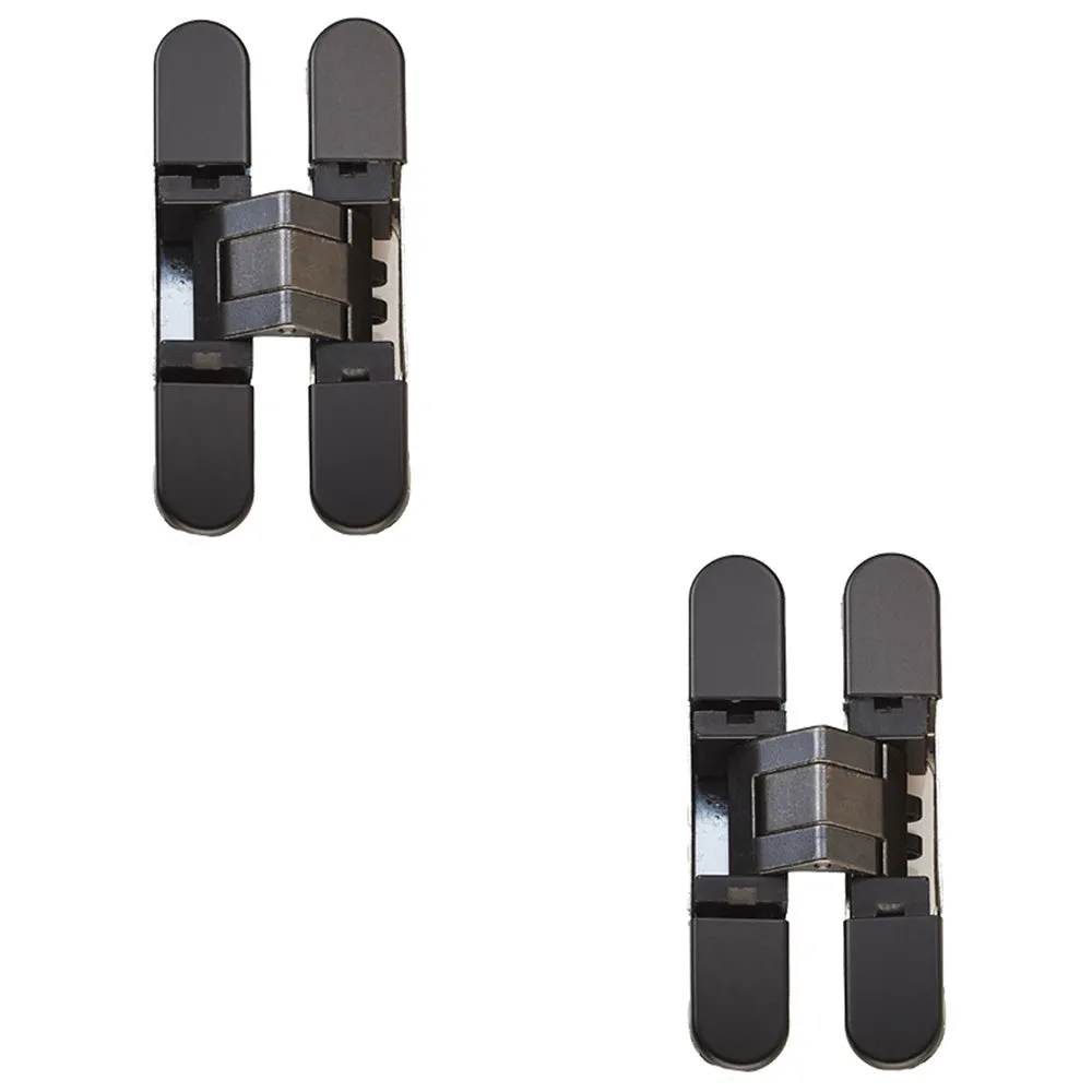 2 PACK - 3D Adjustable Concealed Cabinet Hinge - 180 Degree Opening Wardrobe MATT BLACK