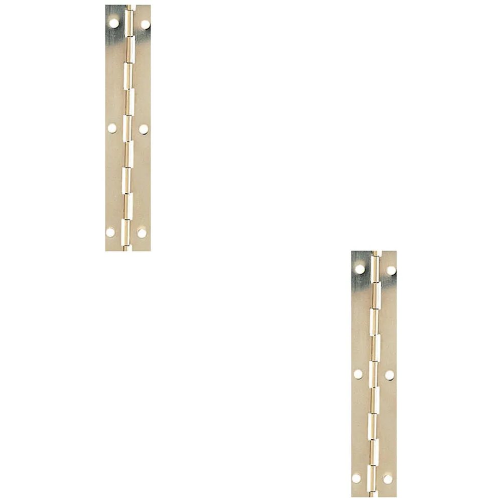 2 PACK - 50 Pack Set32 x 1829mm Nickel Piano Hinge 1.8m Continous Long Hinges Internal Door