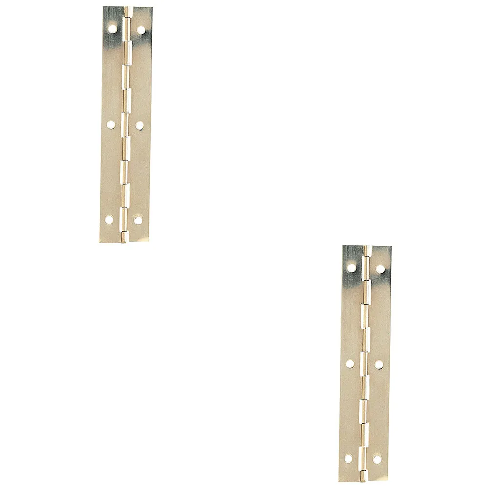 2 PACK - 50 Pack Set38 x 1829mm Nickel Piano Hinge 1.8m Continous Long Hinges Internal Door