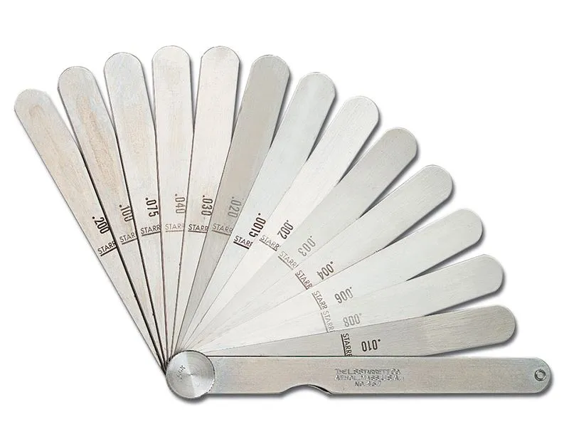 Starrett 467M 13-Piece Feeler Gauge Set 0.04-5mm