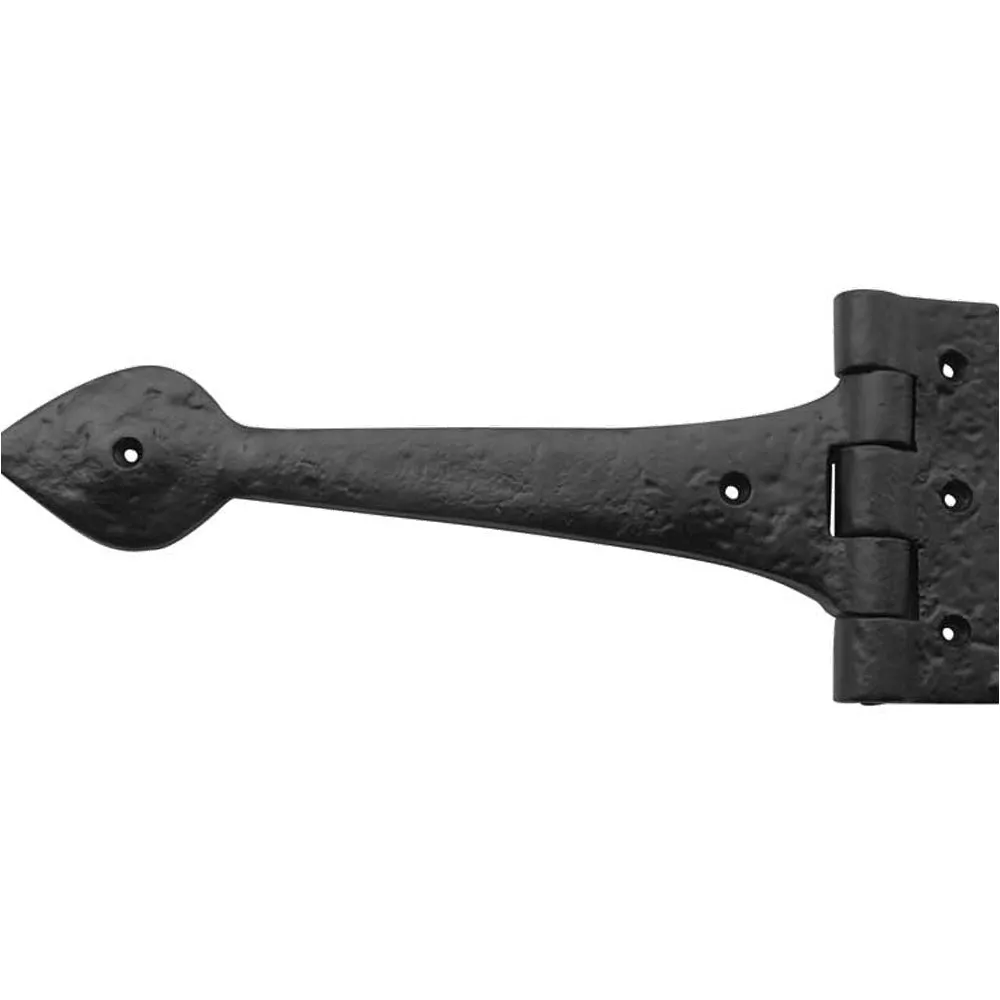 Rustic Antique Gate Hinge 225mm in Elegant Black Finish - Traditional Gate Door - Door Hinges