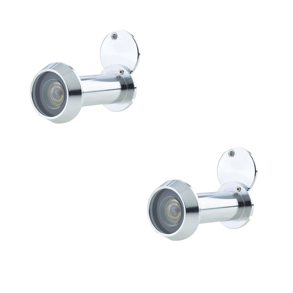 2 PACK 180 Degree Door Viewers for 35-55mm Doors with Polished Chrome Finish