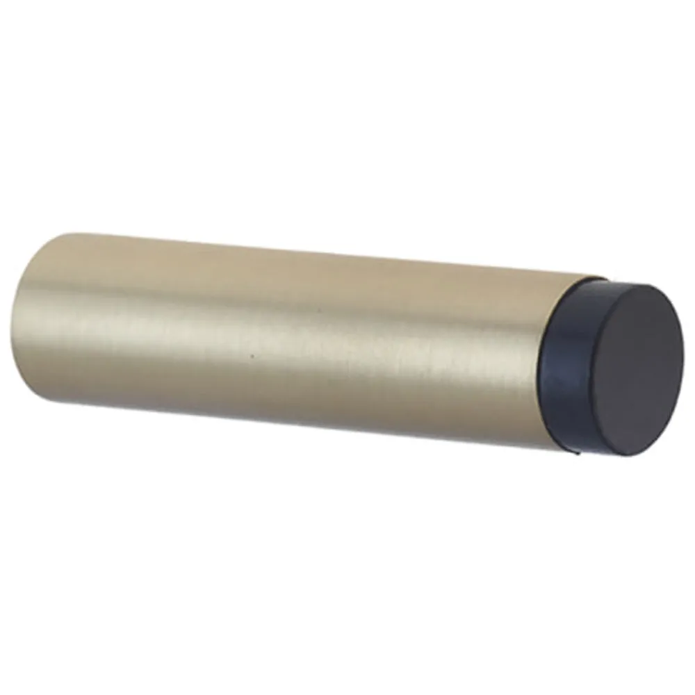 Stylish Wall Mounted Door Stops in Satin Brass for Elegant Interiors - Solid Brass & Rubber Stopper