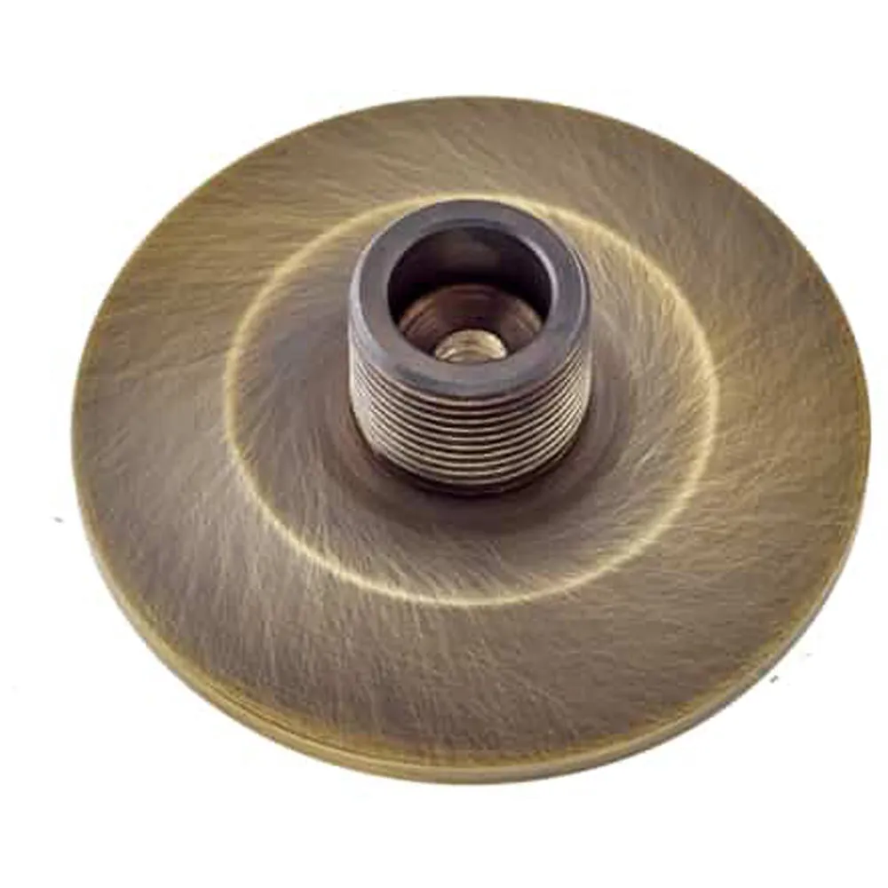 Stylish Chamfered Wall-Mounted Doorstops in Antique Brass Finish - Solid Brass & Rubber Stopper