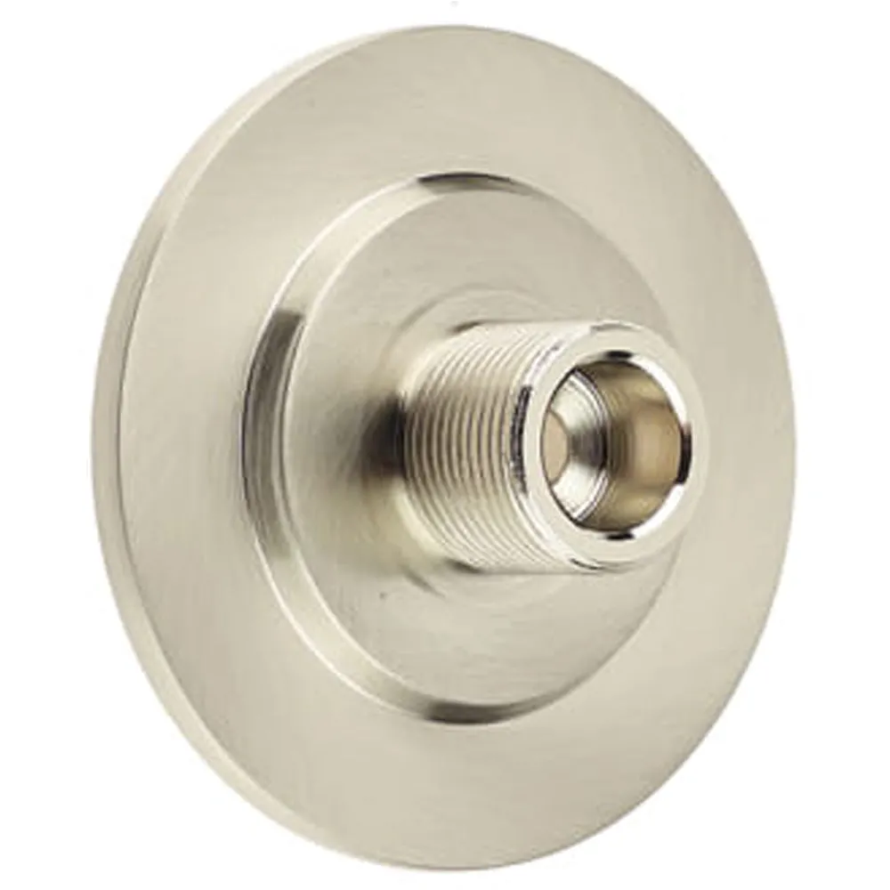 Stylish Satin Nickel Wall-Mounted Doorstops with Stepped Bases - Solid Brass & Rubber Stopper