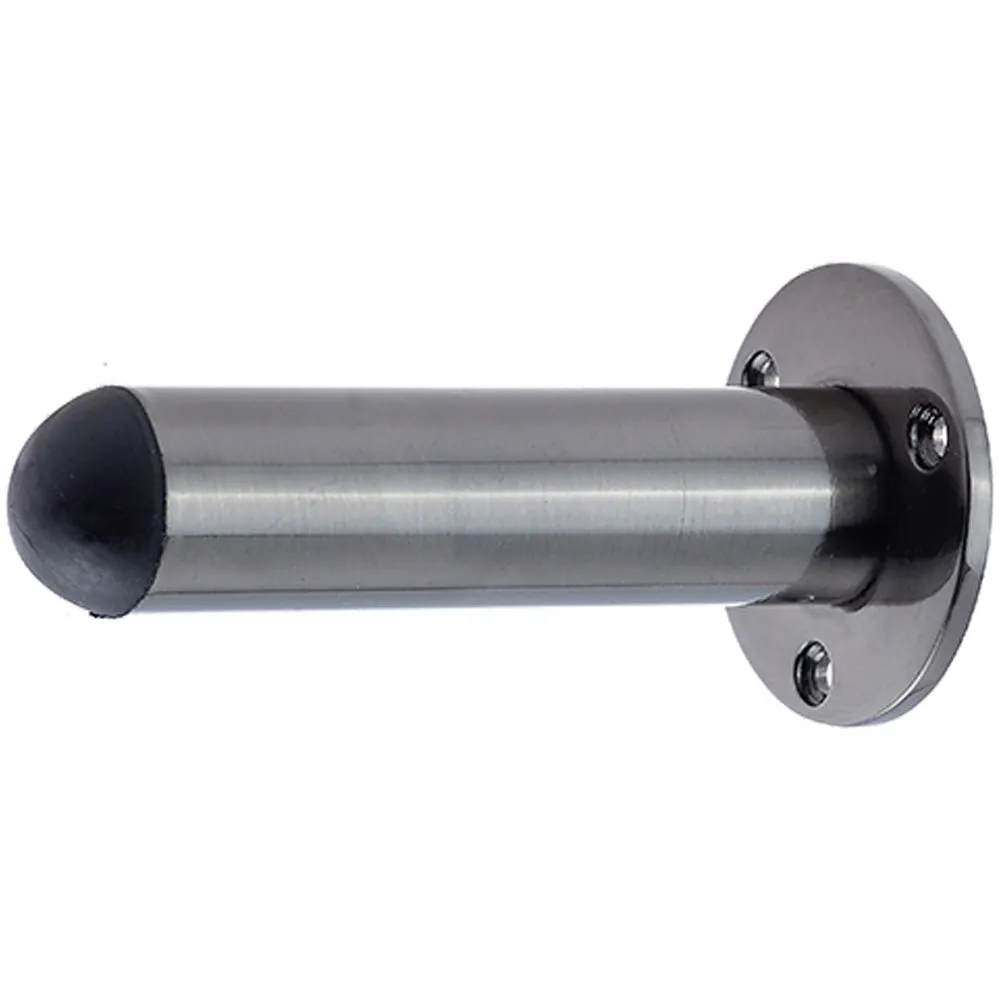 Stylish Dark Bronze Cylinder Wall Mounted Door Stop for Home Decor - Rubber Stopper Protector