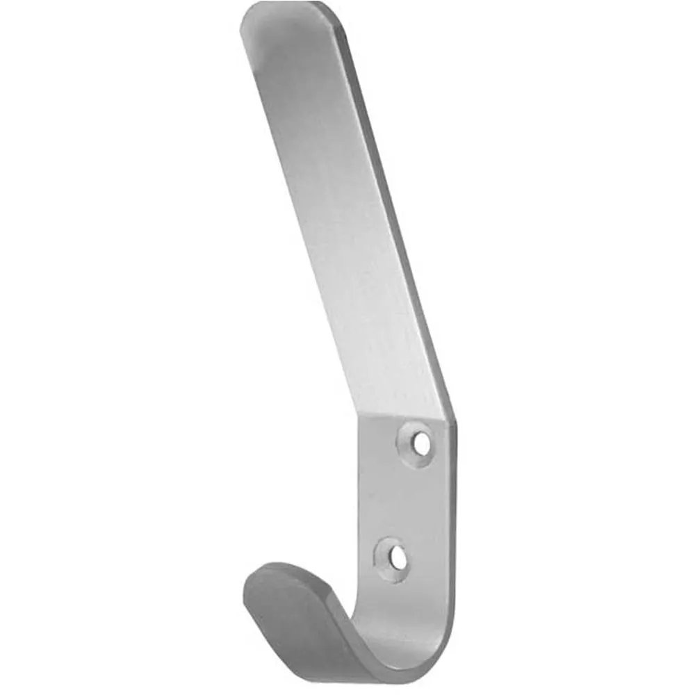 Stylish 125mm Satin Anodised Aluminium Hat and Coat Hook for Home - Wall Mounted Clothing Hook