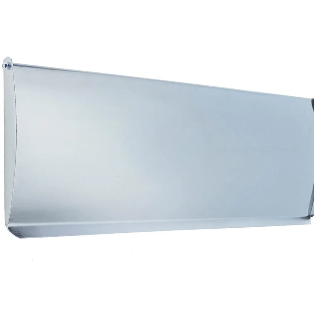 Sleek Satin Chrome Plain Inner Door Tidies 280x80mm for Modern Interiors - Internal Letter Box Plate