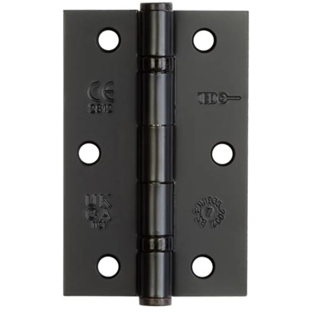 Premium Steel Ball Bearing Hinge 89x58mm Black for Smooth Operation - Door Hinges