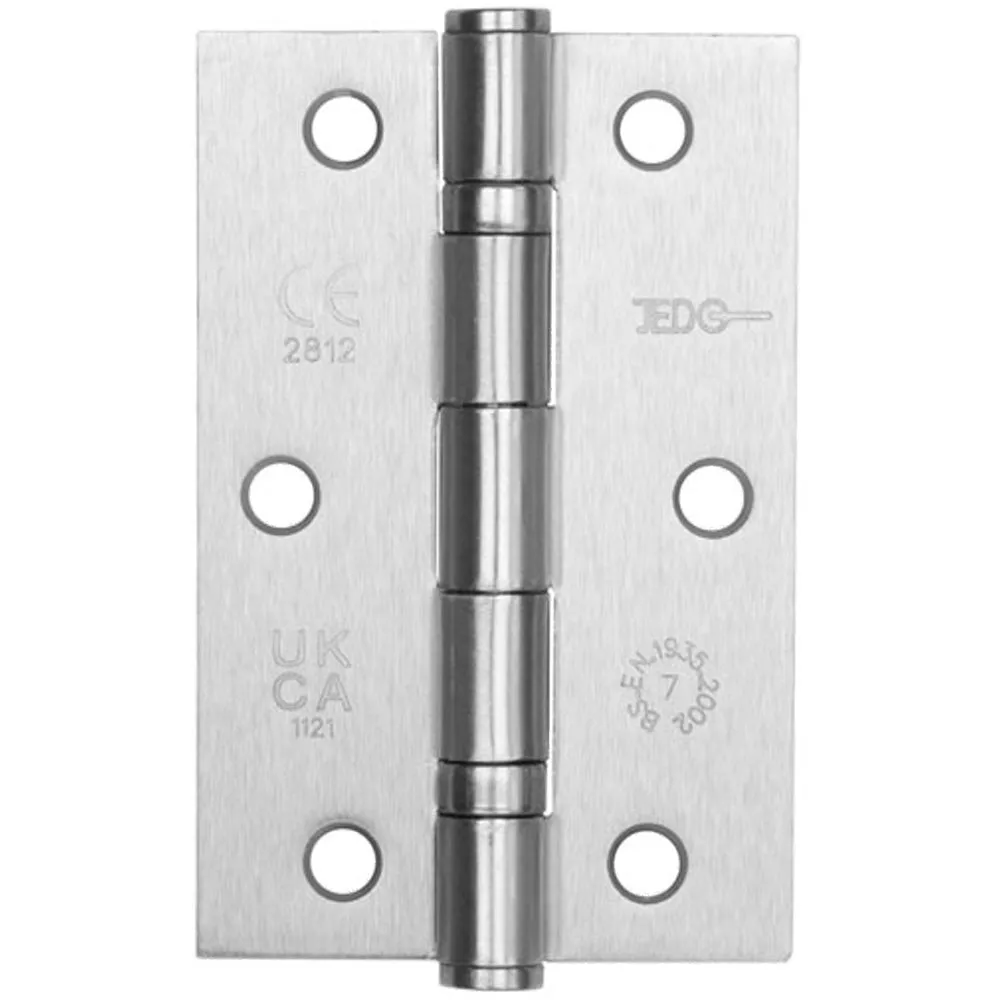 Premium Steel Ball Bearing Hinge 89x58mm Satin Chrome for Smooth Operation - Door Hinges