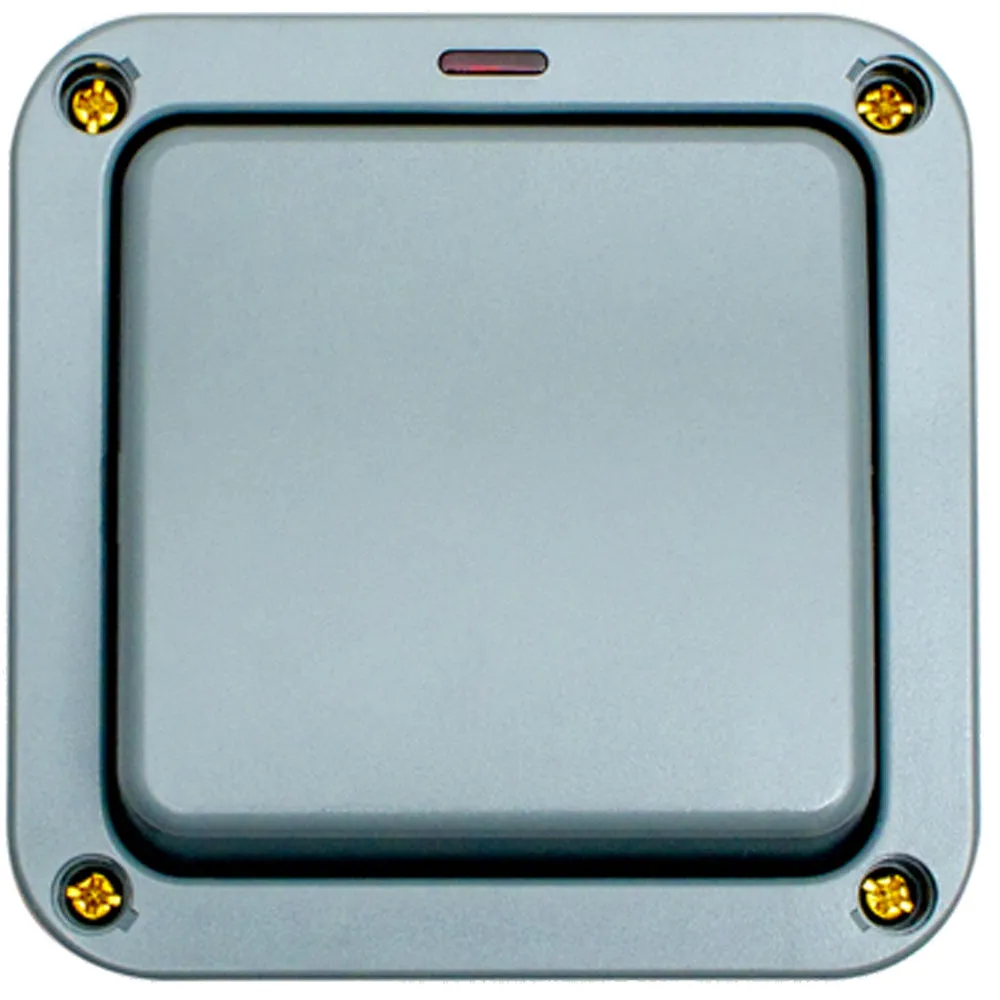 IP66 Outdoor 1 Gang Single Light Switch - 20A 2 Way & Neon Waterproof Garden